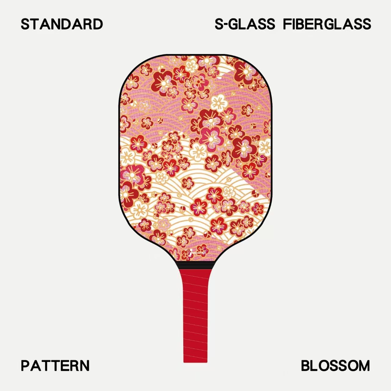 Blossom pattern pickleball paddle